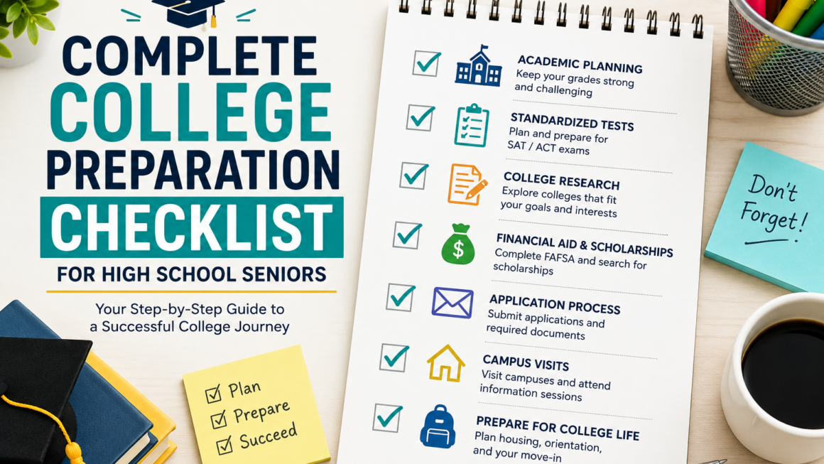 Complete College Preparation Checklist for High School Seniors